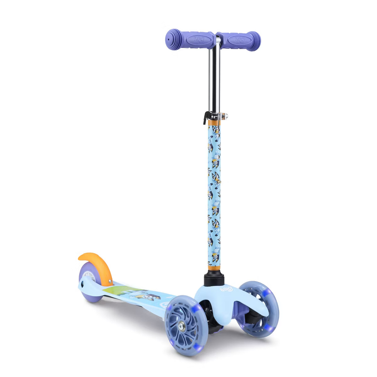 Bluey Self Balancing Kick Scooter with Light Up Wheels - 3-Wheel Tilt-and-Turn Scooter with Adjus... | Target