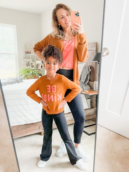 LOVE these matching looks that Scarlett & I wore! My cardigan and favorite tank is from Target and my leggings are Amazon! Paired with my Nike AF1 sneakers! Scarlett’s Amazon sweater & Old Navy leggings are too cute! #amazon #oldnavy #target #matchingoutfit #matching #fall #falloutfit

#LTKkids #LTKSeasonal #LTKunder50