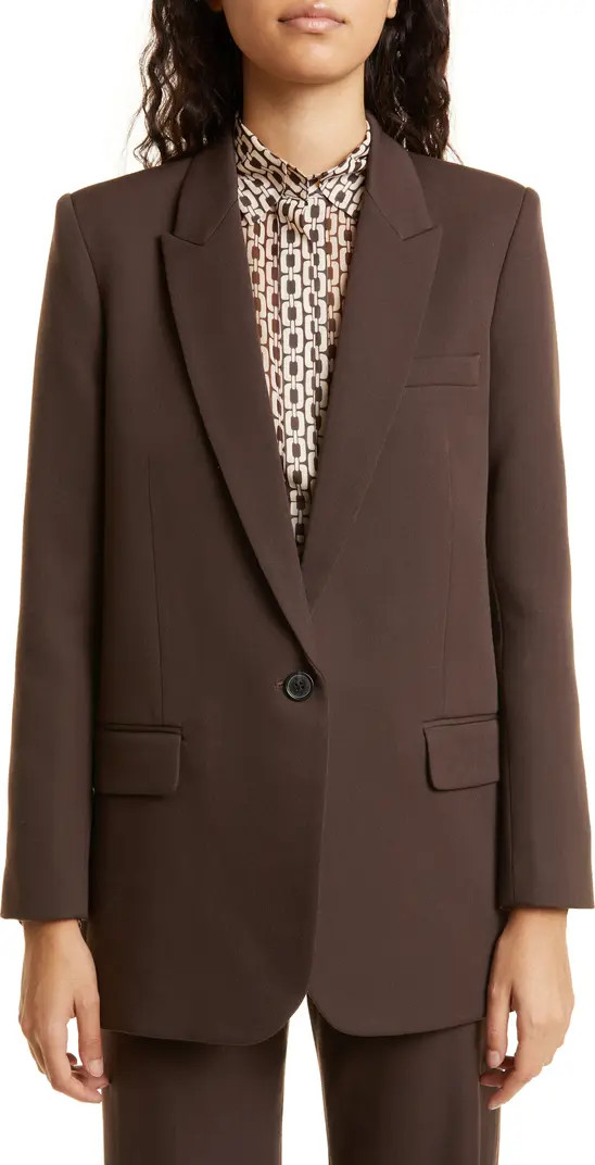 Nili Lotan Diane One-Button Wool Blazer | Nordstrom | Nordstrom Canada