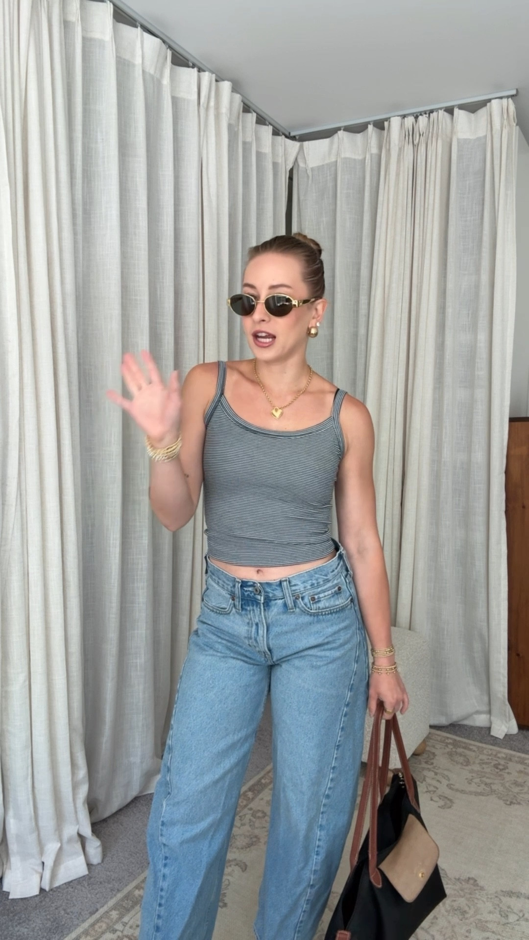 5/7/25 casual spring/summer outfit 🫶🏼 spring coffee shop outfit, casual work from coffee shop look, aritzia ribbed tank, abercrombie baggy jeans, havaianas flip flops outfit, longchamp tote outfit, laid back summer outfit, casual spring outfit idea, neutral wardrobe staples, everyday spring outfit, comfy coffee run outfit, work from anywhere outfit, spring outfit inspo, effortless summer outfit, jeans and tank outfit, flip flop casual outfit, coffee shop work outfit style, classic warm weather outfit, lowkey spring outfit idea, easy outfit for errands