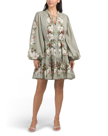 Cotton Long Sleeve Best Seller Fully Lined Voile Mini Dress | Casual Dresses  | Marshalls | Marshalls
