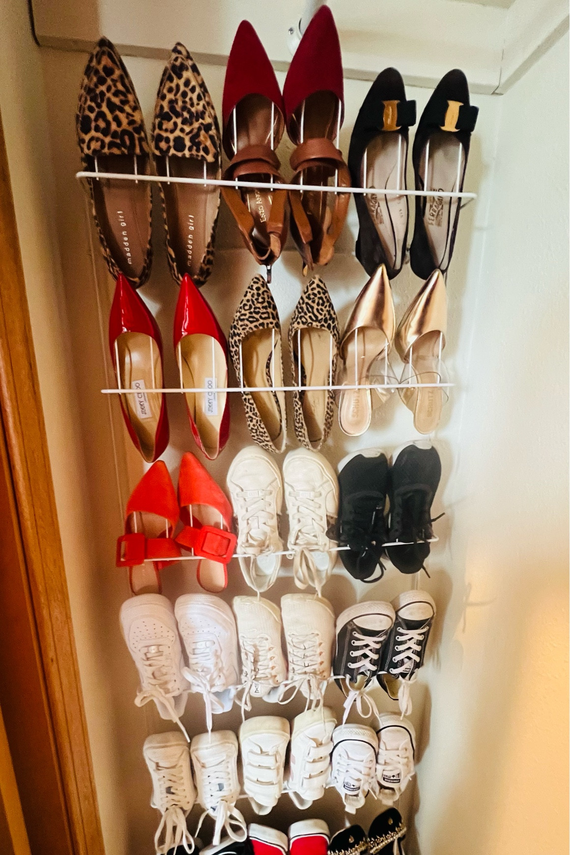 This shoe rack was one of the best things that came with our house! It’s the perfect wall shoe rack saves so much storage and all my shoes are lined up! (Here’s a secret these aren’t all of them! I have problem! 🤦🏽‍♀️🙃😬

#LTKshoecrush #LTKstyletip #LTKSeasonal