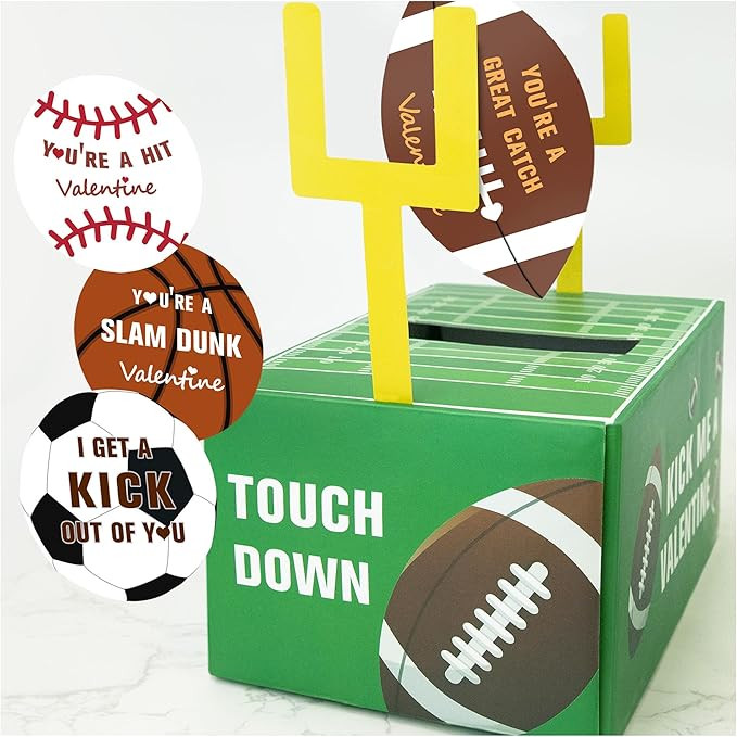 ORIENTAL CHERRY Valentines Boxes for Kids - Football Valentine Boxes with 24 Valentine Cards for ... | Amazon (US)