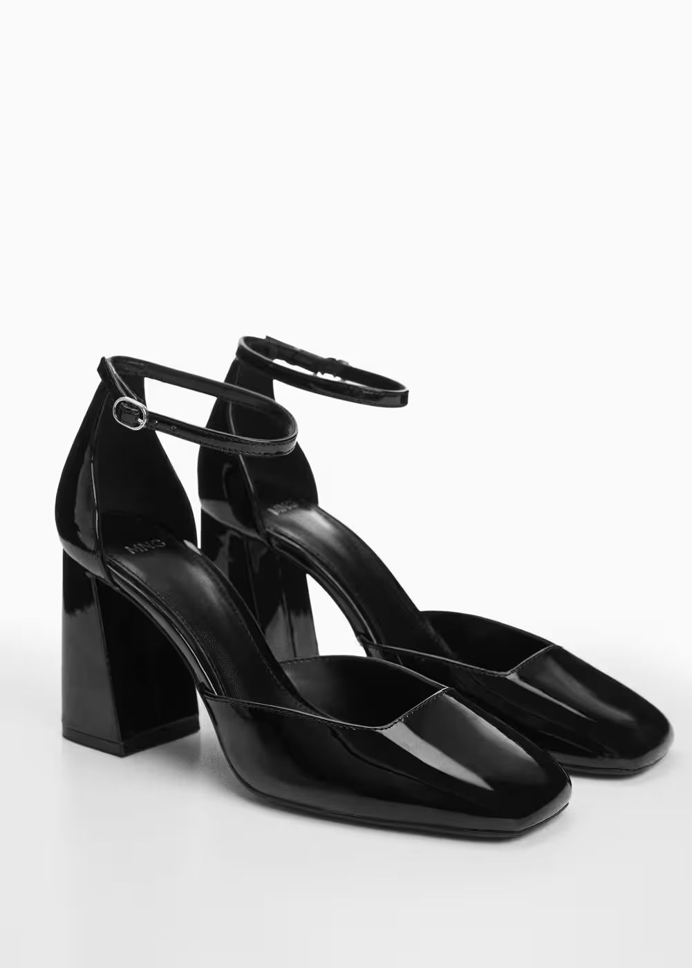 Patent leather-effect heeled shoes -  Women | Mango USA | MANGO (US)