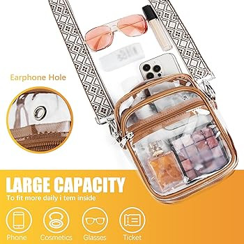 BOSTANTEN Clear Purses for Women Stadium Approved Clear Bags Small Crossbody Bags Trendy for Conc... | Amazon (US)
