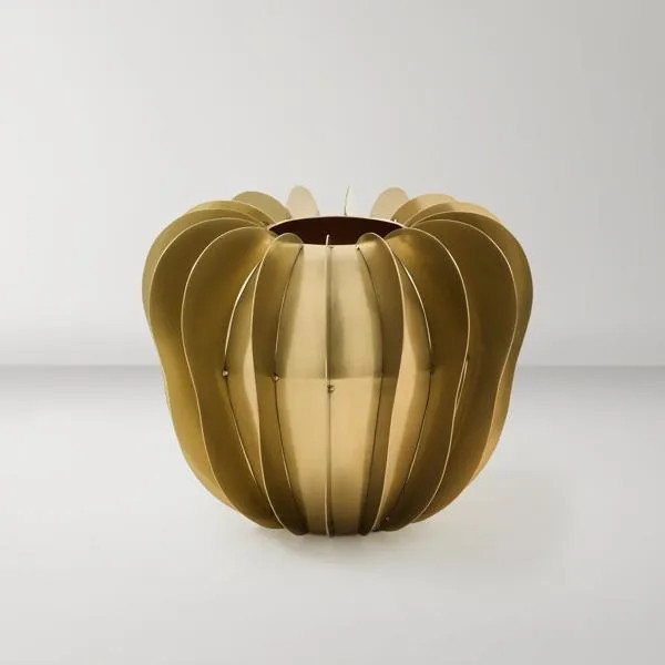 Mezza Collection | Gold | Décor Vase | Z Gallerie | 10.2 "Diamter x 8.3"H | Stainless Steel | Z Gallerie