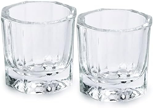 Bulex 2 Pack Dappen Dish Cups for Nail Art Acrylic Liquid - Clear Glass Nail Monomer Liquid Bowl ... | Amazon (US)