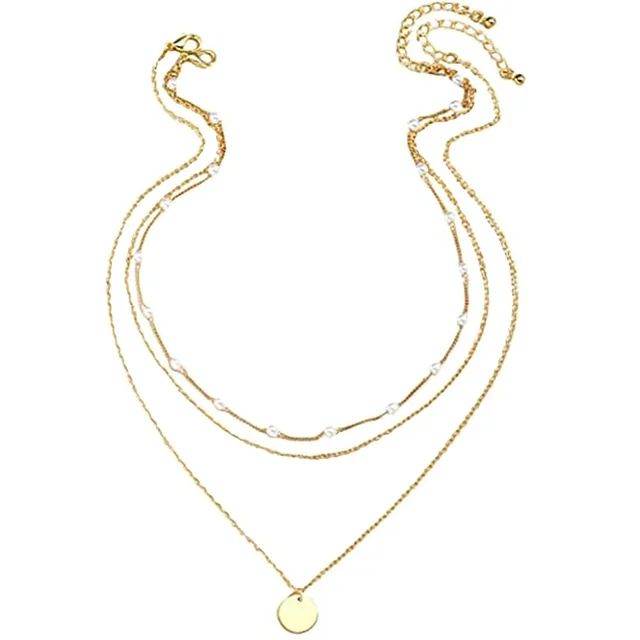 Clavicle Necklace Delicate Multi-layered Necklace Women Neck Chain Neck Jewelry | Walmart (US)