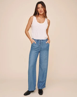 Drawstring Jean - Indigo Mist Wash | Bella Dahl