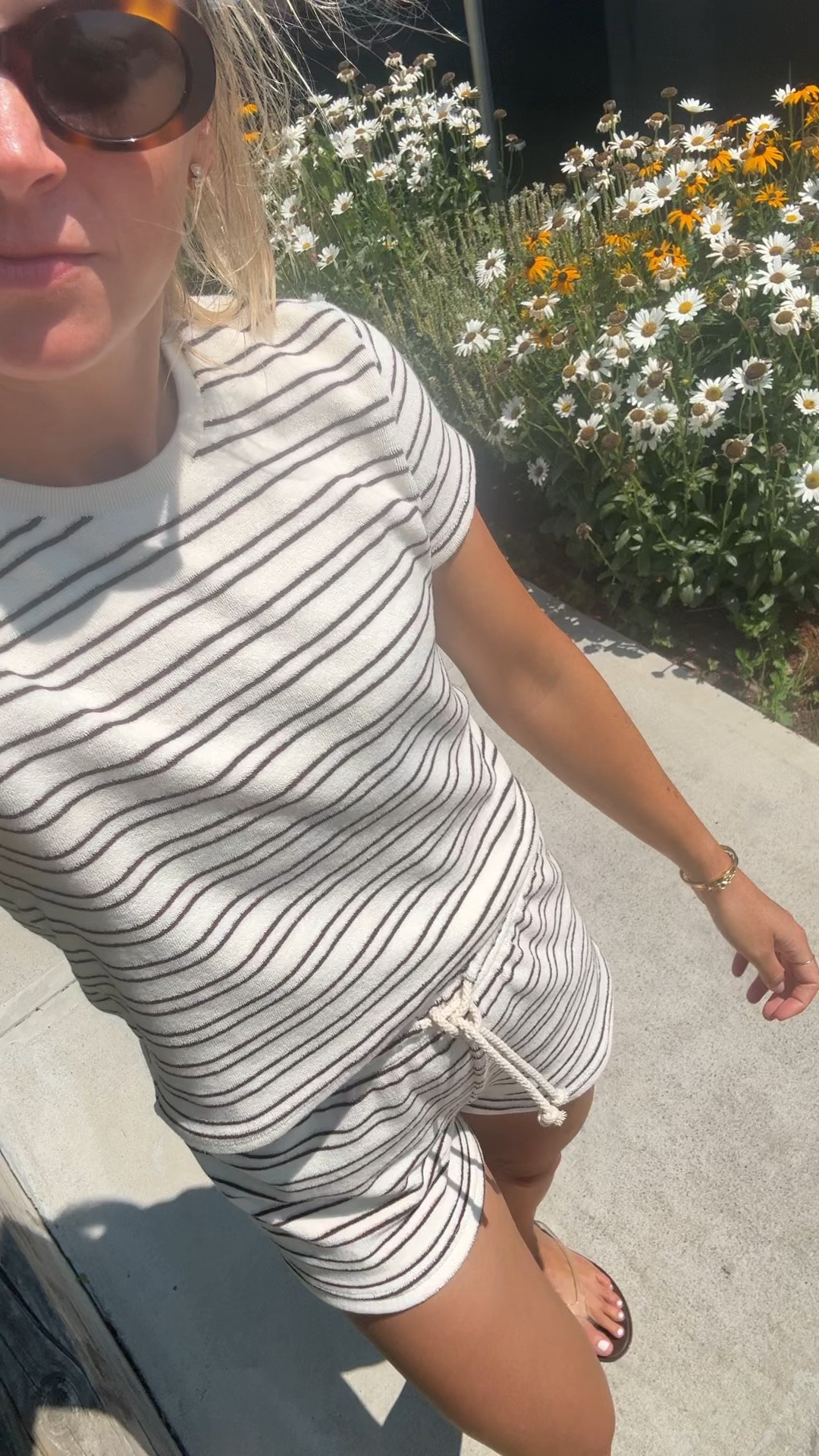 Terry cloth set worn here with a bathing suit for heading to the beach after lunch. Wearing all smalls, tts

#LTKootd