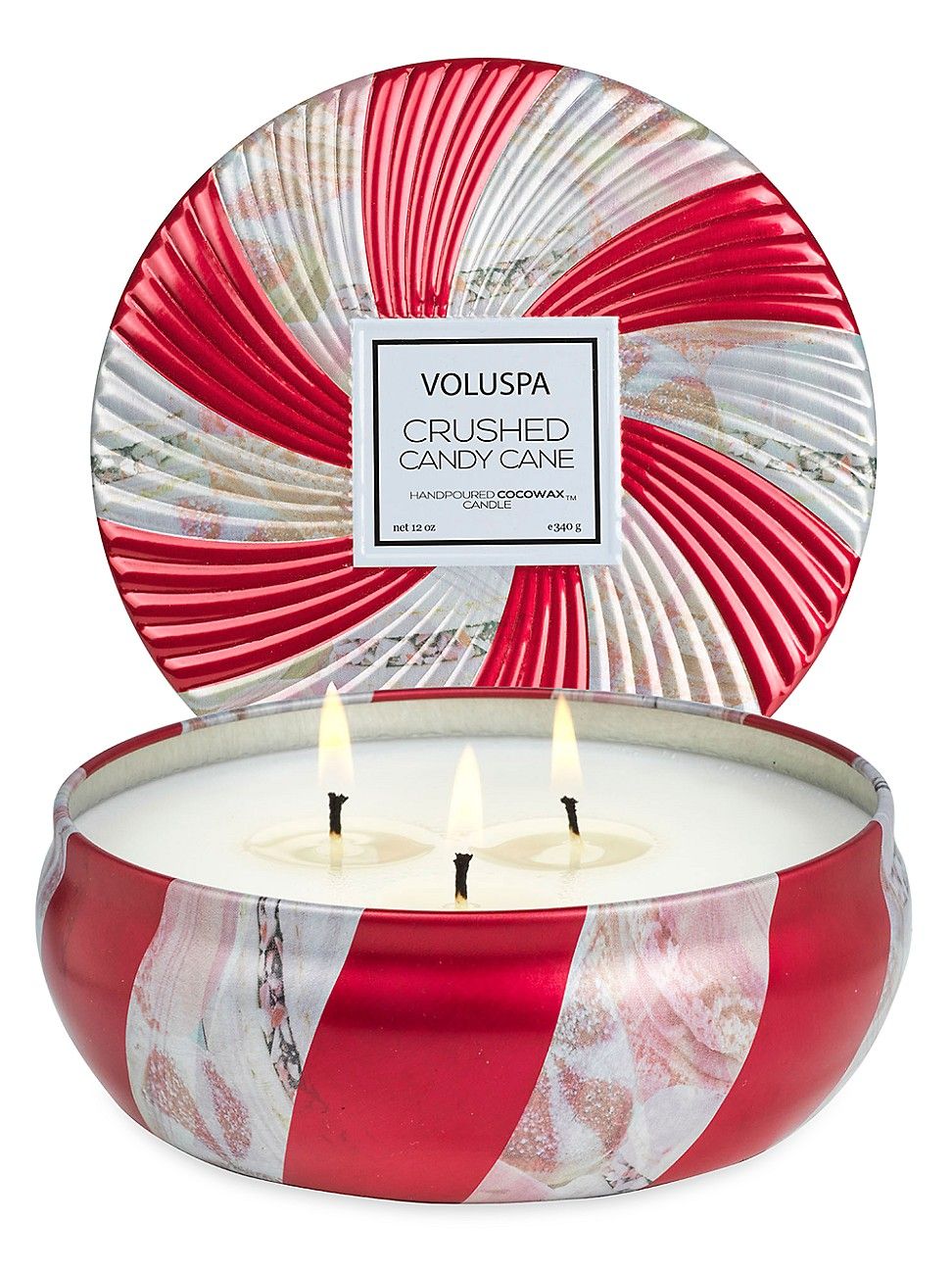 Crushed Candy Cane 3-Wick Tin Candle | Saks Fifth Avenue