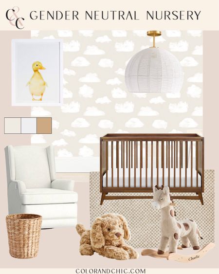 Gender neutral nursery for baby boy or girl! Looks so pretty in the home with natural crib, wallpaper and more 

#LTKstyletip #LTKbaby #LTKhome