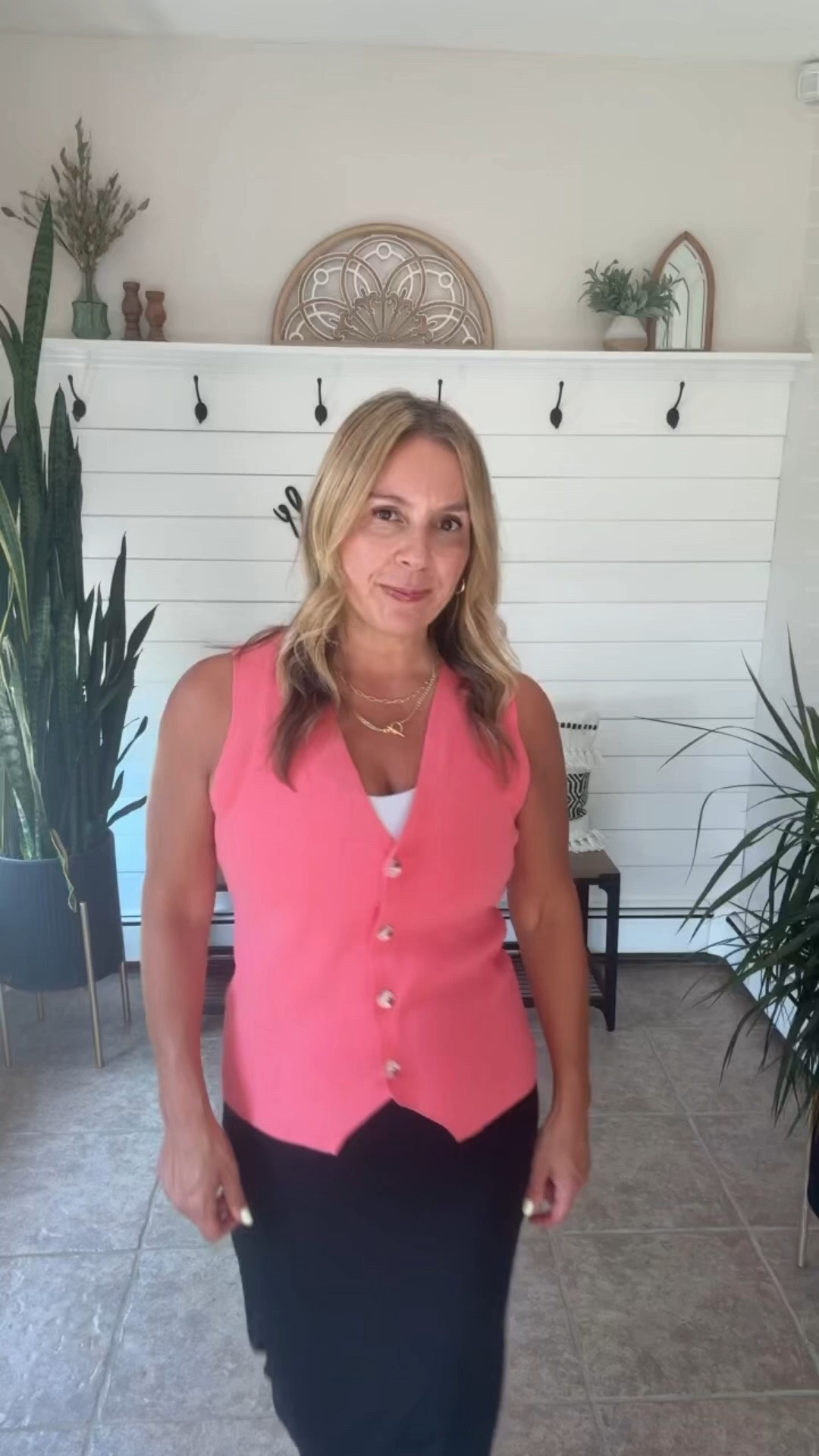 Summer outfits! This would make a cute teachers outfit. I’m wearing a medium in the skirt and vest 
Summer outfits over 40, work outfit, business casual

#LTKWorkwear #LTKOver40 #LTKSaleAlert