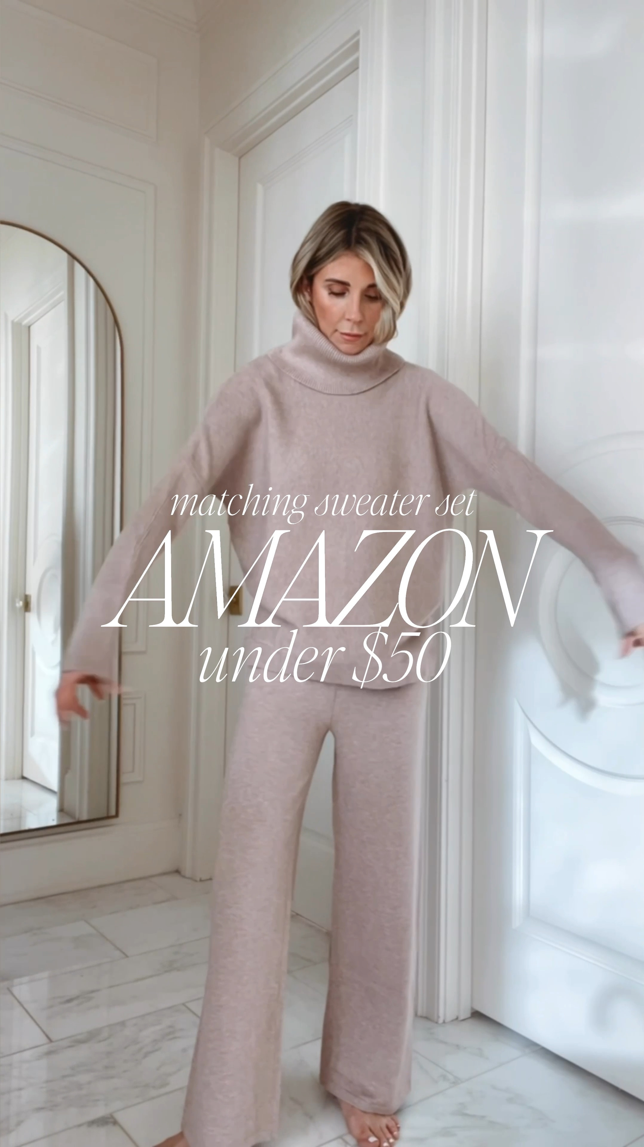 @amazon matching sweater set! I'm wearing size small fits tts in both the set and cardigan. 

#amazonpartner #amazonholiday #fallfavorites2024

#LTKFindsUnder50 #LTKHoliday