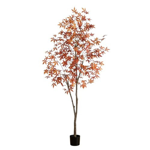 Nearly Natural 7ft Autumn Japanese Maple Artificial Fall Tree - Coppery-Red Foliage - Indoor Decor - No Maintenance | Amazon (US)