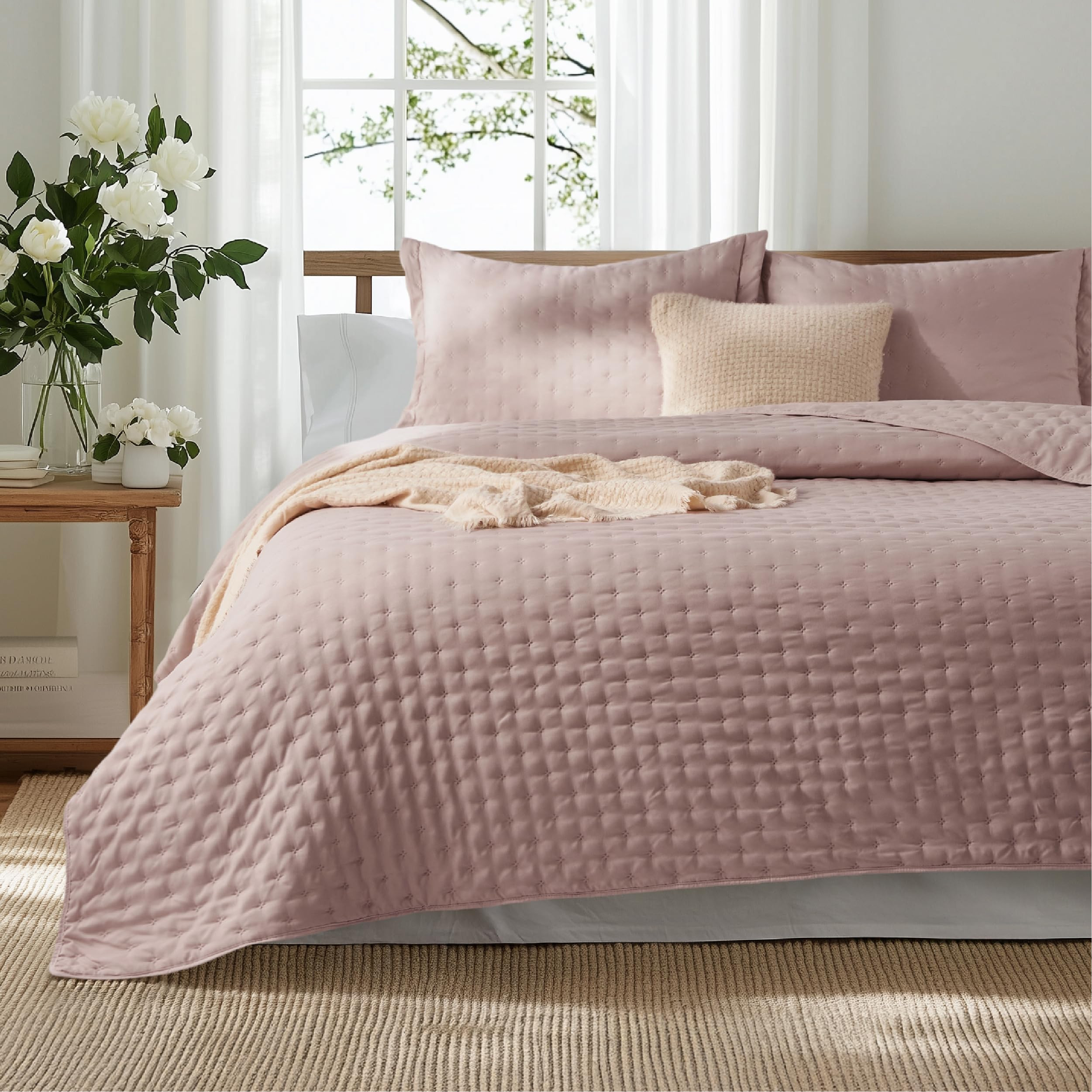 Bedsure Twin Quilt Set - Ultra Soft Twin XL Quilt Bedding Set for Pink Bedroom Decor, Lightweight... | Amazon (US)