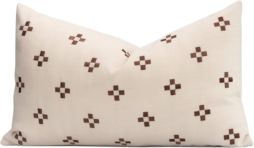 Crumbs Home Modern Farmhouse Fall Linen Indoor Outdoor Lumbar Pillow Cover Only, 12"x20" Water Re... | Amazon (US)