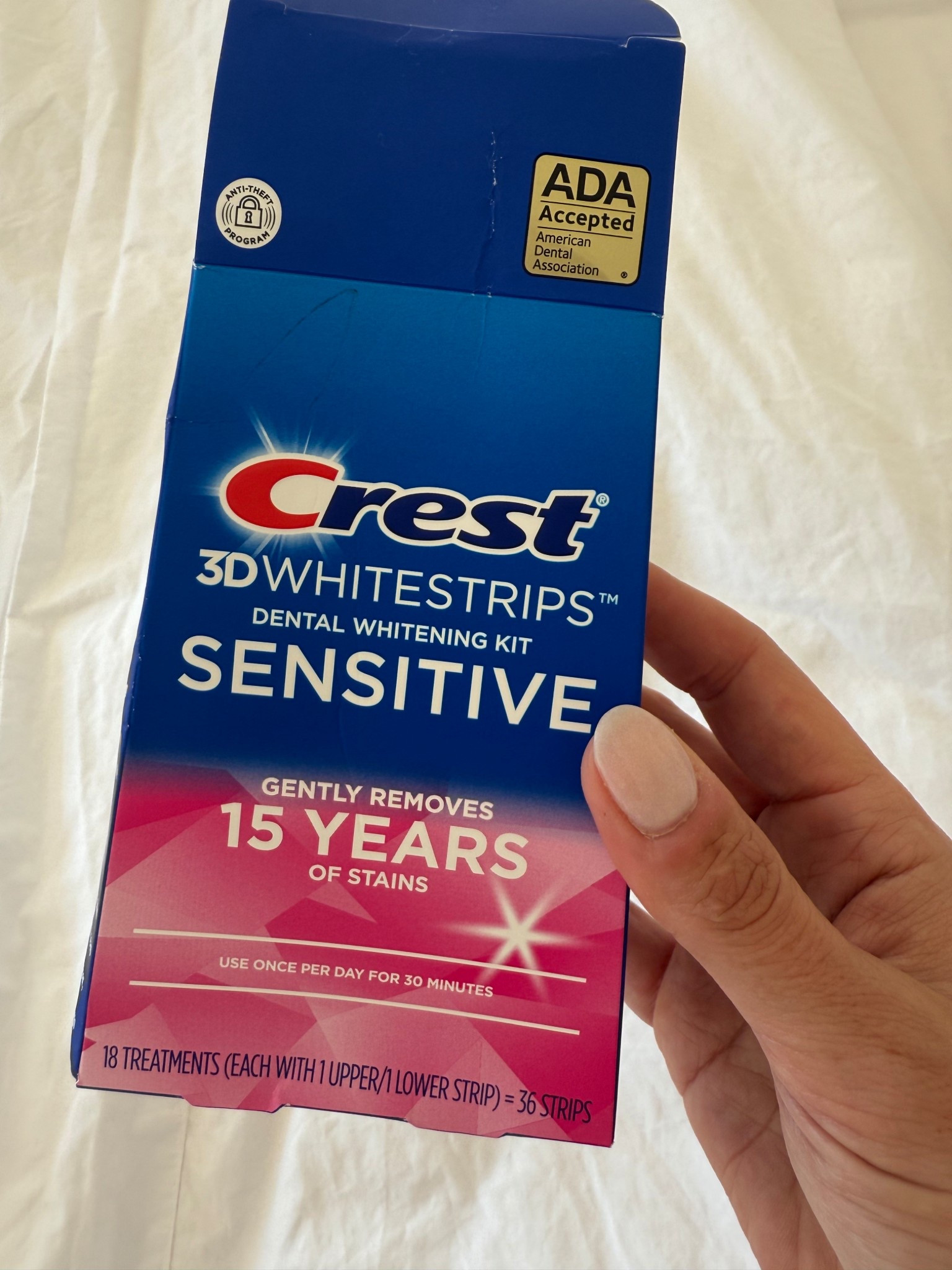 The best whitening strips for sensitive teeth. Very very impressed !