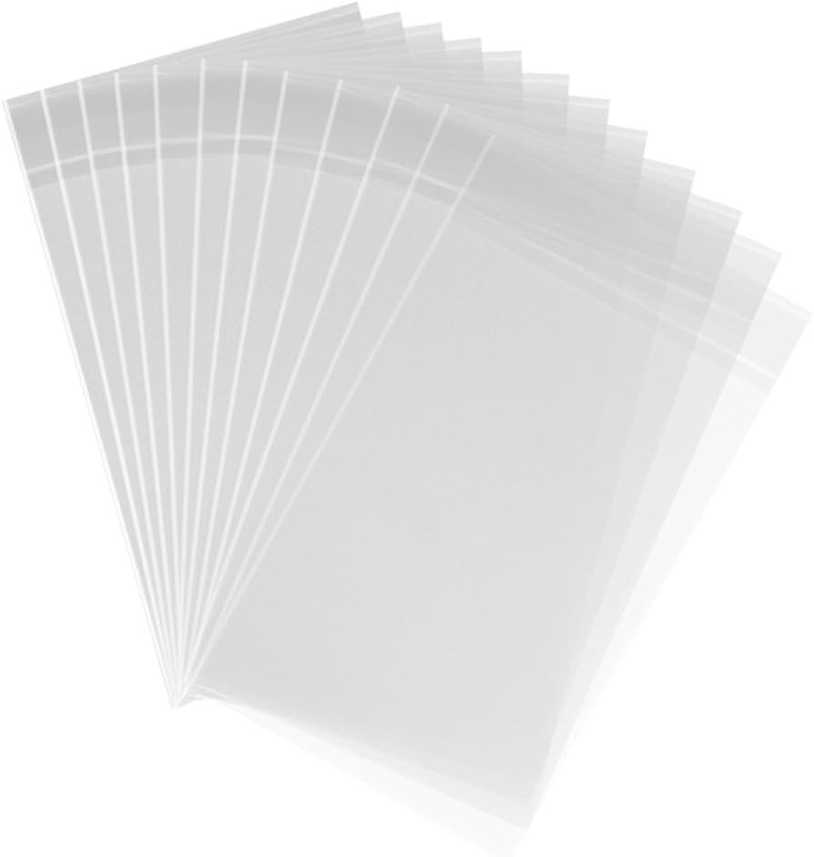 200ct Clear Poly Bags Adhesive 5 x 7-1.4 mils Thick OPP Plastic Bags for Cookie Candy Buffet Good... | Amazon (US)