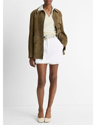 Vince Suede Oversized Jacket | David Jones | David Jones (Australia & New Zealand)