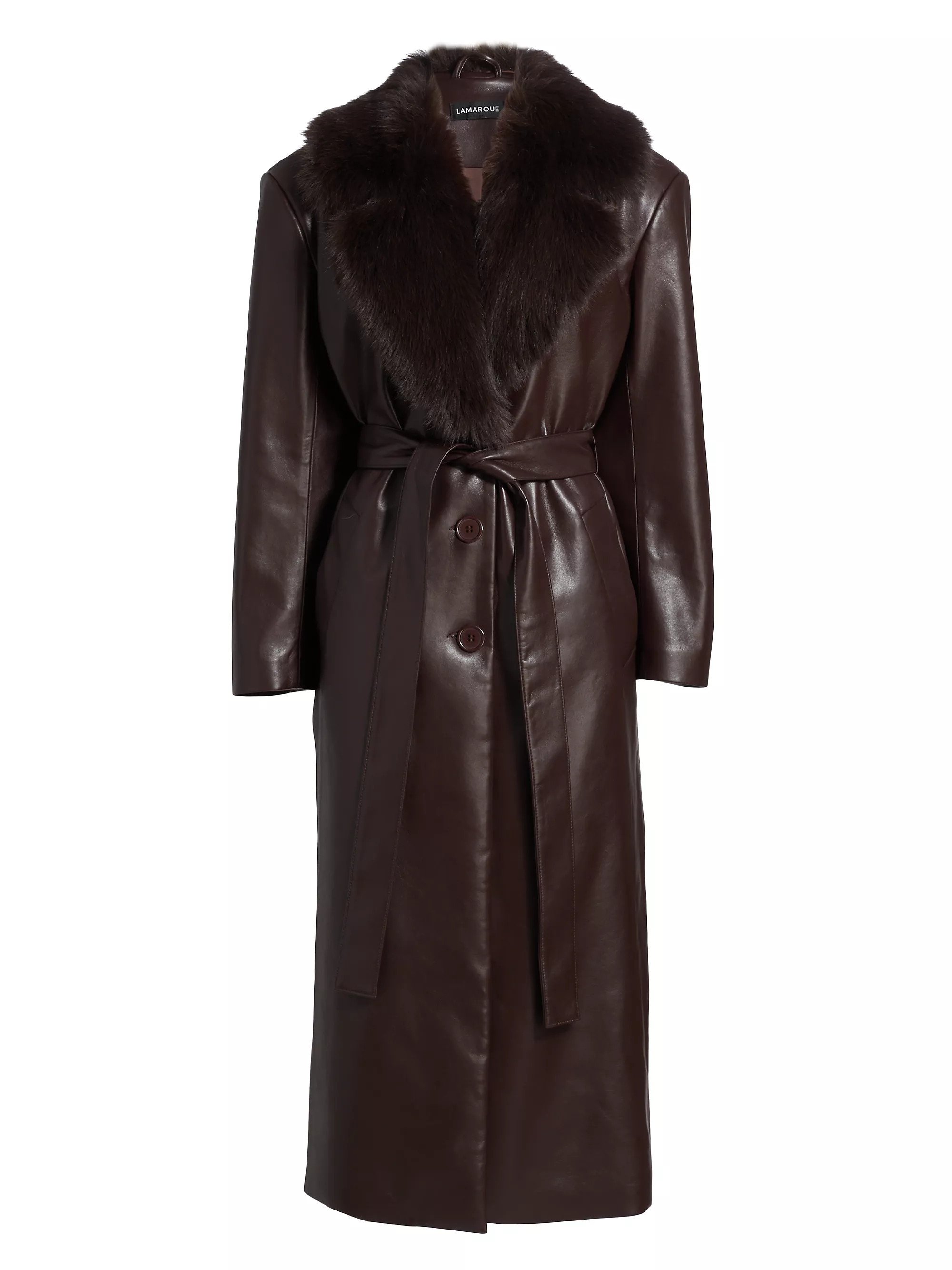 Sarita Leather Maxi Coat | Saks Fifth Avenue