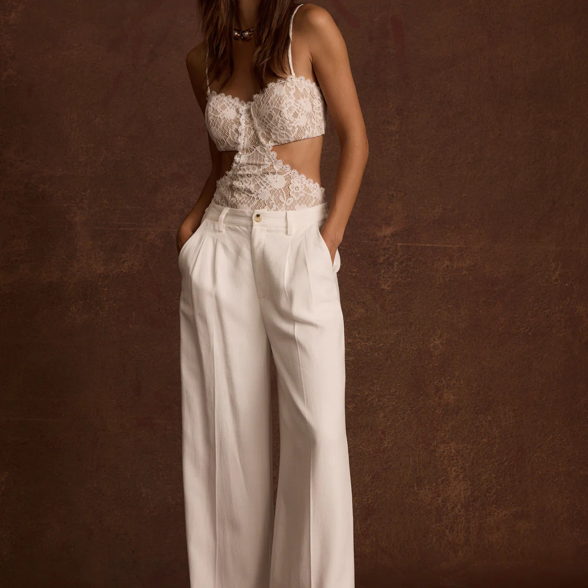 Princesa White Lace Bodysuit | 12th Tribe