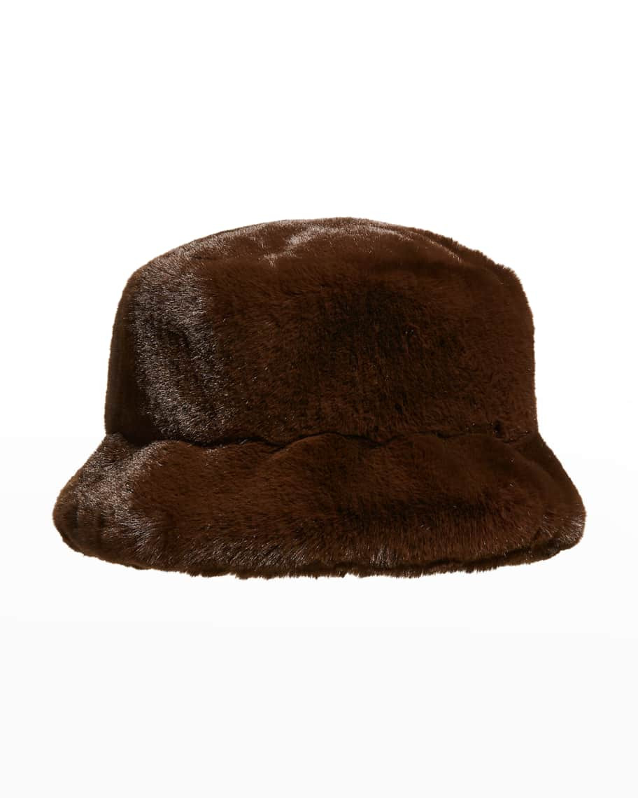 Surell Accessories Faux-Fur Cloche Hat | Neiman Marcus