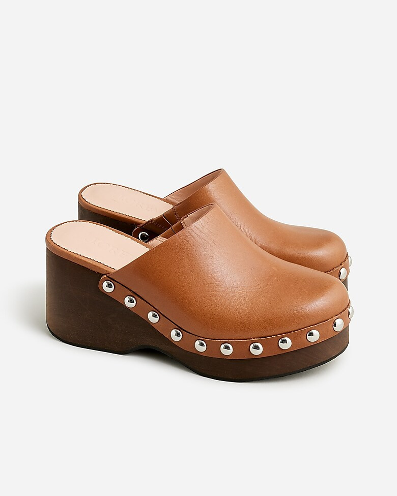 Slip-on studded platform clogs | J. Crew US