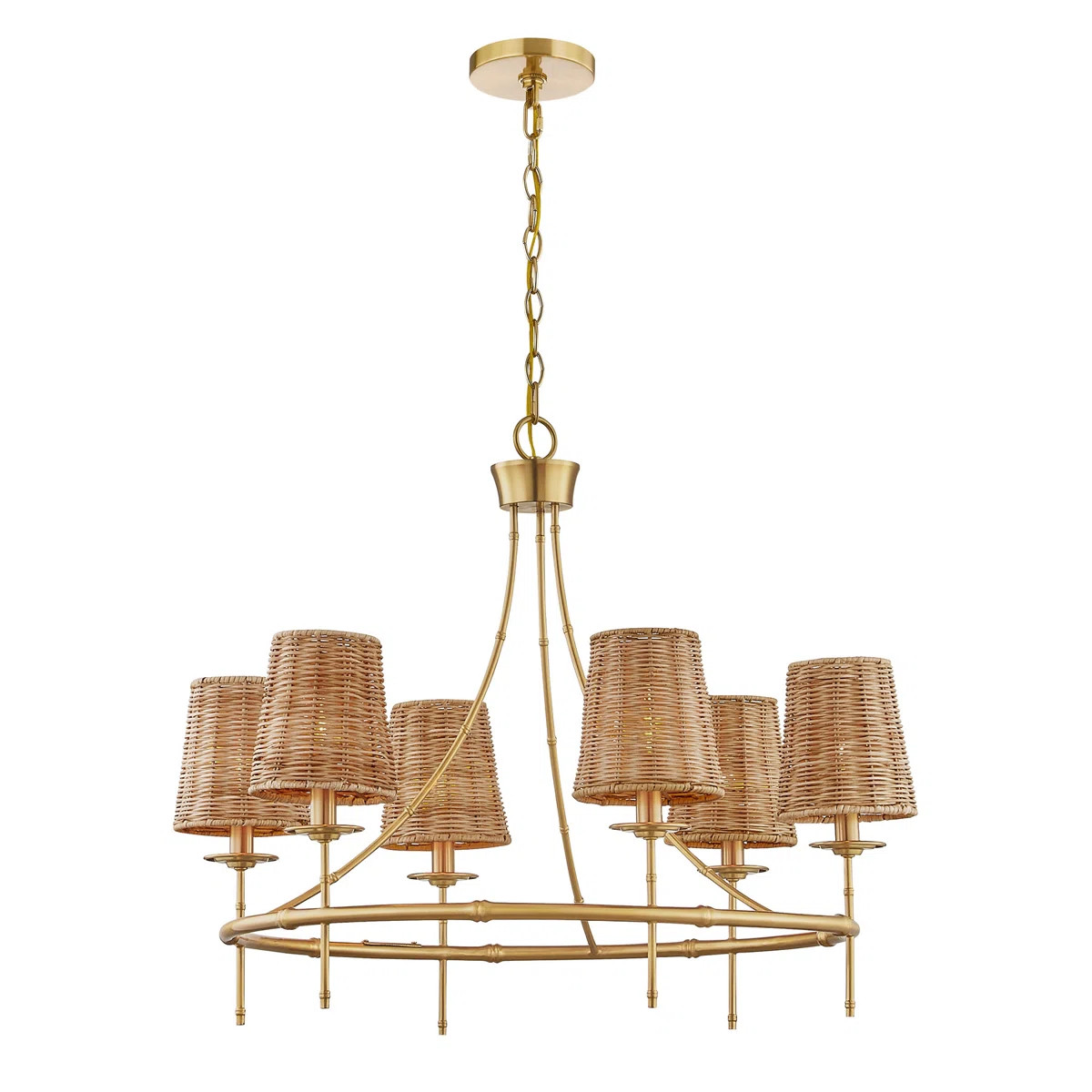 Ashbury 6-Light Chandelier in Warm Brass | Wayfair North America