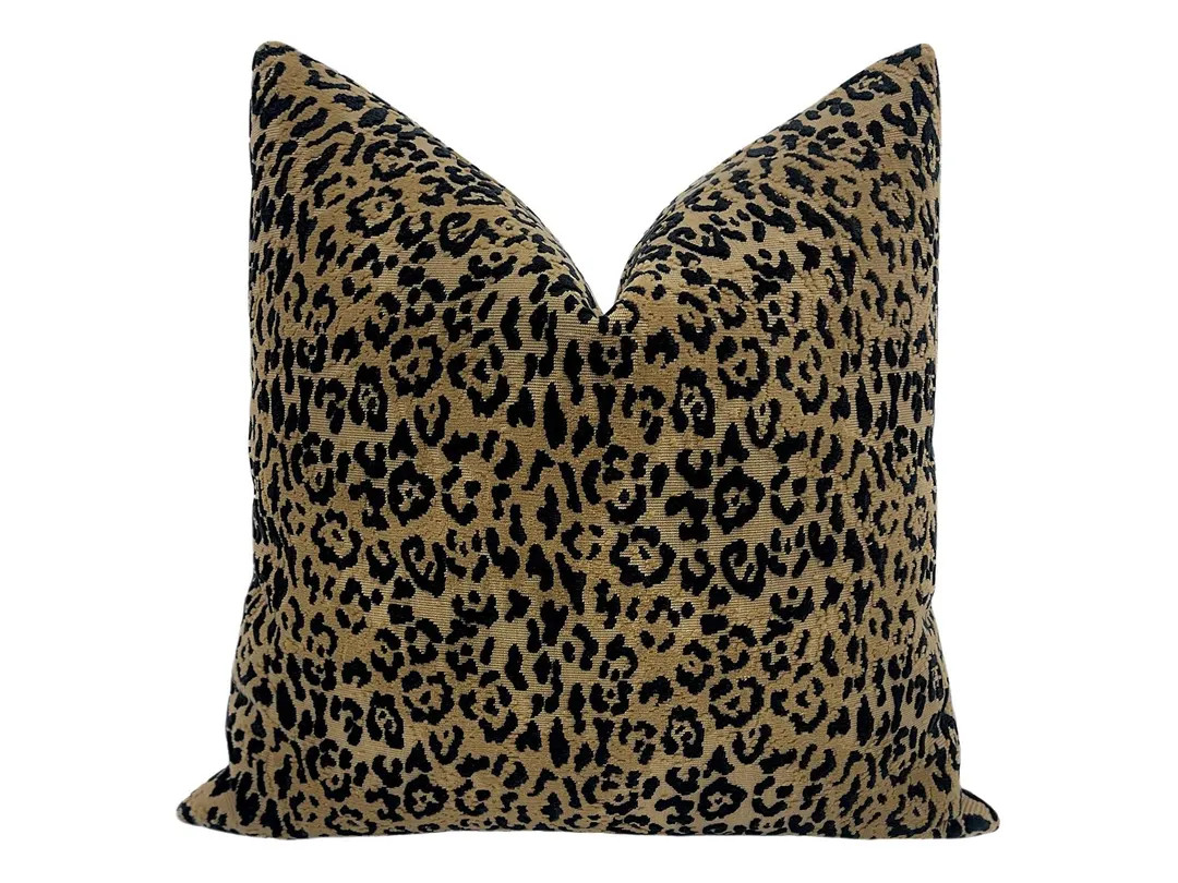 Serengeti Cut Velvet // Sand Pillow Cut Velvet Designer Velvet Pillow Bedroom Home Decor - Etsy | Etsy (US)