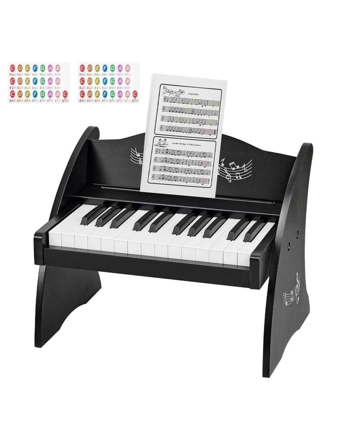 Mecale 25 Key Wooden Kids Piano with Dual Power, Ages 3 - Black | Macy's