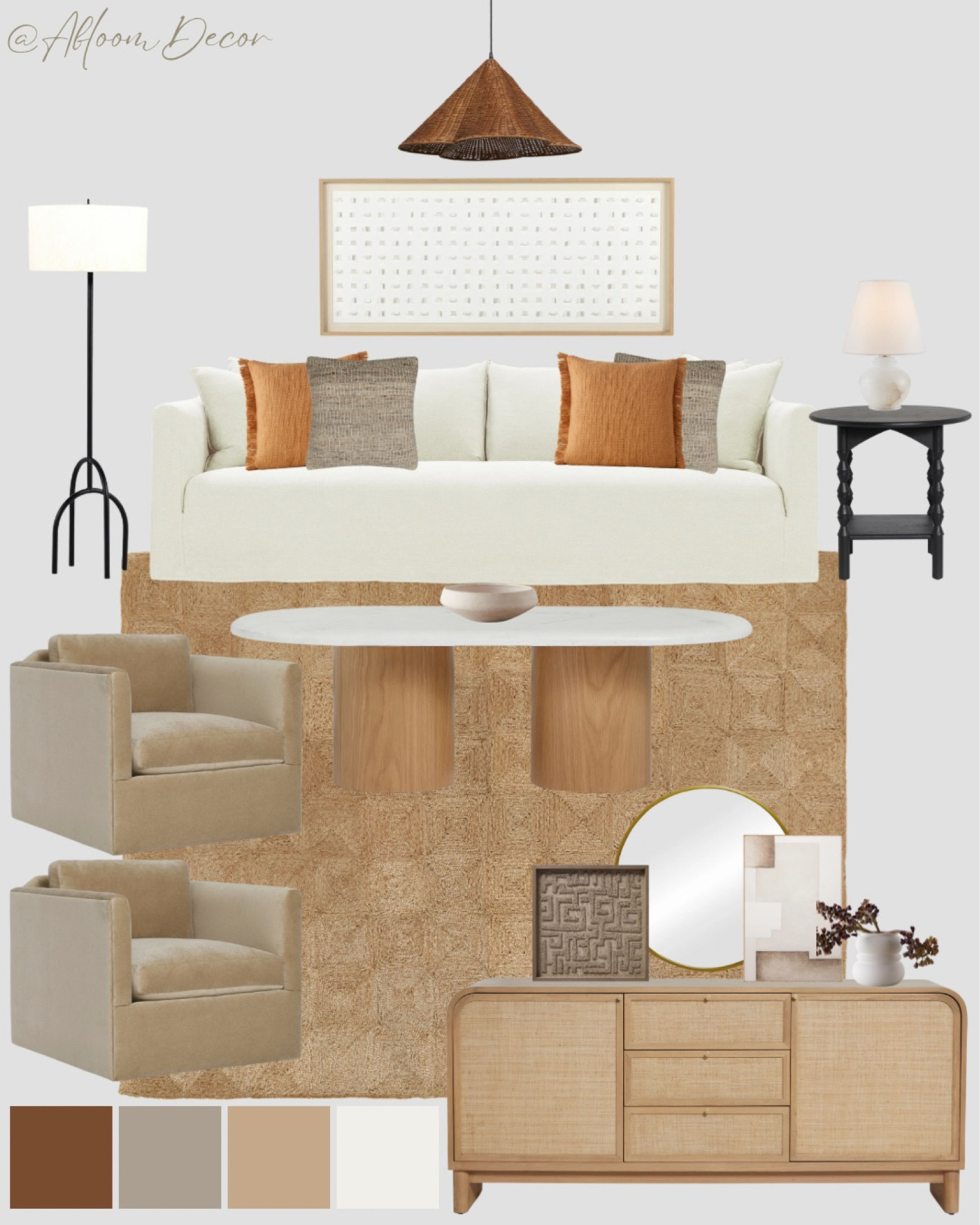 This living room combines warm neutrals with cozy textures for an inviting yet sophisticated feel.

#LTKHome