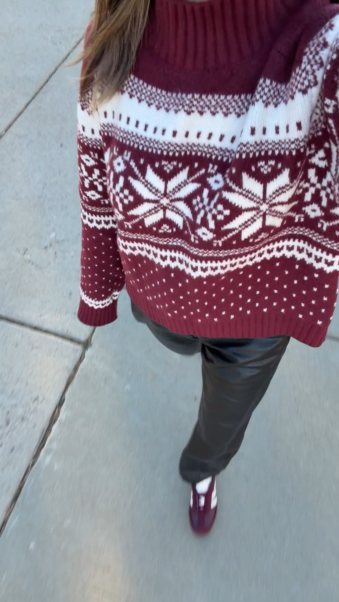 Love this cozy holiday season in burgundy. I sized up to a size small for a relaxed fit. Grab it on sale now. 

Cozy sweater, holiday outfit, leather pants, Adidas Samba, winter outfit, The Stylizt 



#LTKFindsUnder100 #LTKSaleAlert #LTKHoliday