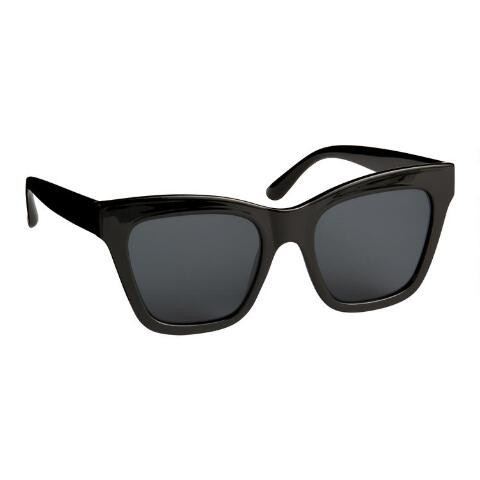Oversized Black Cat Eye Sunglasses With Black Lenses | World Market