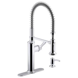 KOHLER Sous Pro-Style Single-Handle Pull-Down Sprayer Kitchen Faucet in Chrome-K-R10651-SD-CP - T... | The Home Depot