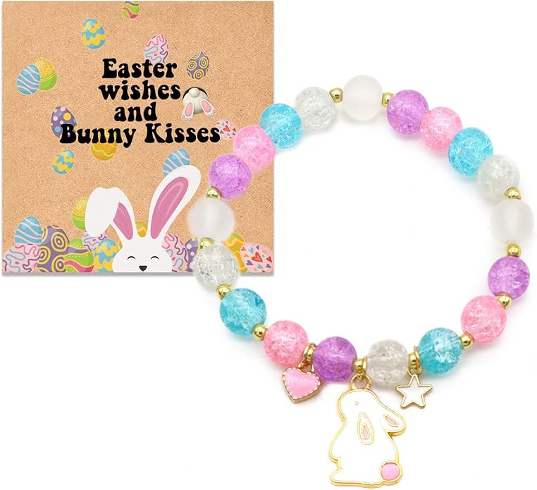 Easter Gifts for Girls, Easter Bunny Bracelets Basket Stuffers for Girls Teens | Amazon (US)