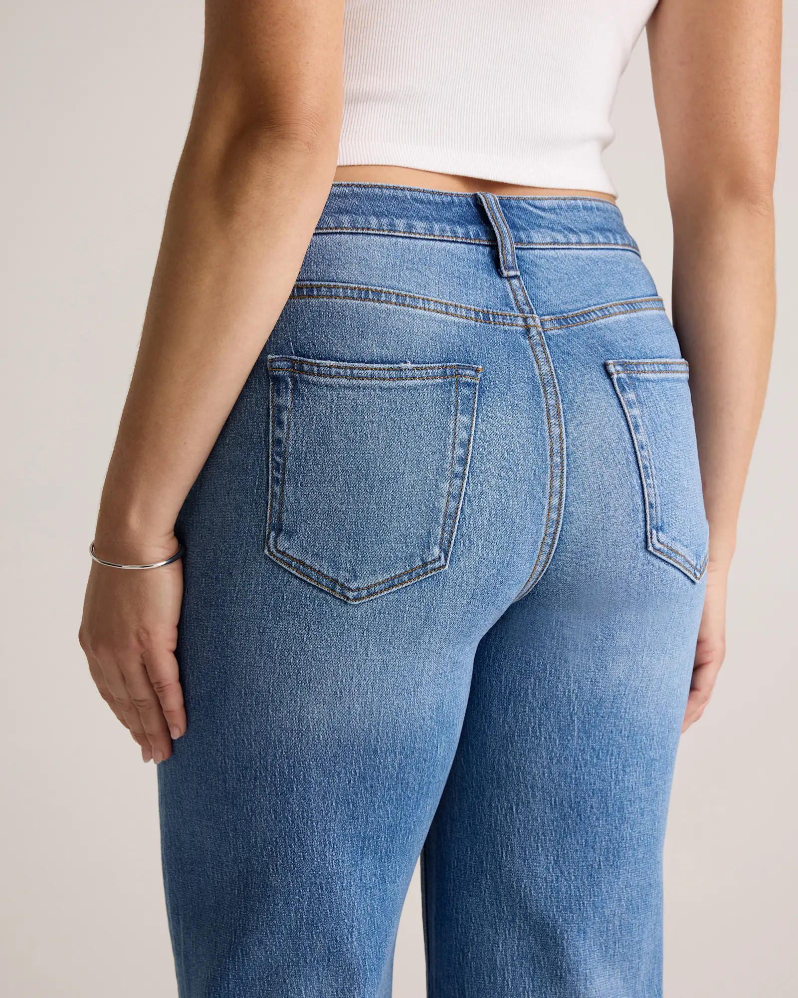 Bella Stretch Relaxed Straight Jeans | Quince