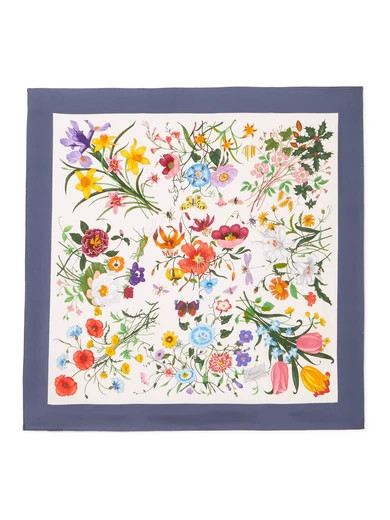 Printed silk-twill scarf | NET-A-PORTER (US)