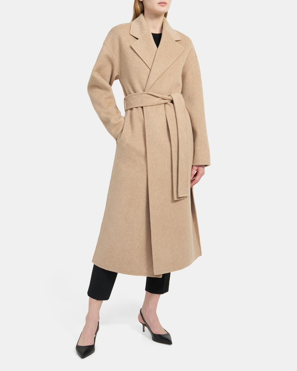 Robe Coat in Double-Face Wool-Cashmere | Theory Outlet