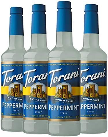 Torani Sugar Free Syrup, Peppermint,25.4 Fl Oz (Pack of 4) | Amazon (US)