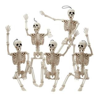 5Pcs 16" Posable Skeletons Halloween Yard Decoration | The Home Depot