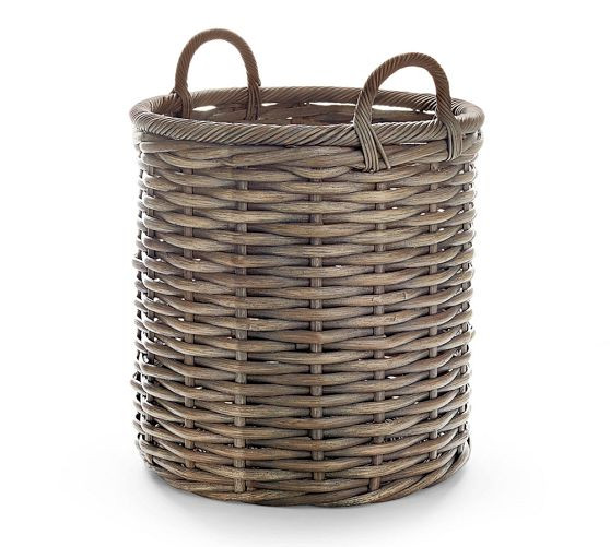 Aubrey Handwoven Tote Basket | Pottery Barn (US)