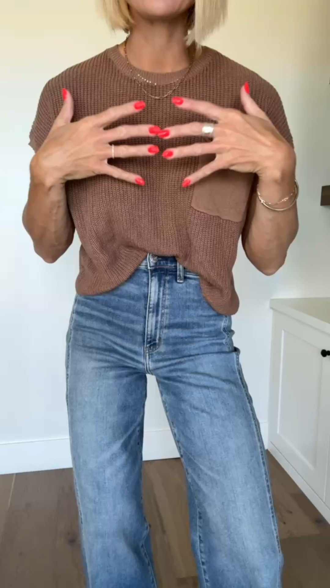 The perfect in-between piece 🤎 This brown short sleeve sweater from VICI is the transitional staple—light enough for the warm days but cozy enough to give you all the fall vibes 🍂 Easy to dress up or down, and it layers beautifully as the temps start to cool. 🚨Use code: BETHANYSAVE30 at checkout for 30% off your entire order.
The brown is currently out of stock, but the cream is in stock and I’m linking a few similar! 

#LTKFallStyle #LTKTransitional 


#LTKFindsUnder50 #LTKxVICI #LTKSeasonal #LTKFindsUnder100