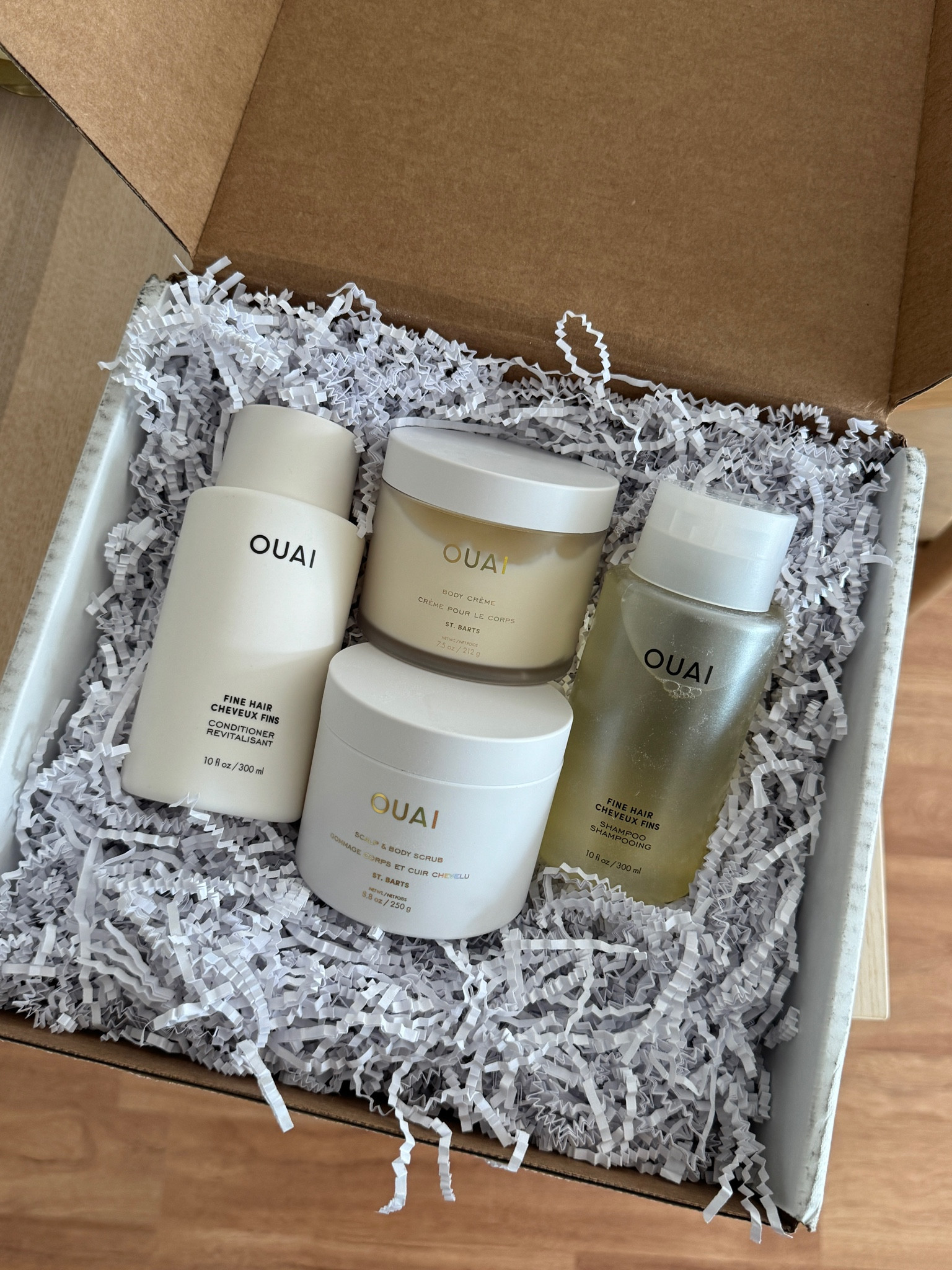 PR unboxing from Ouai 🤍 my favorite hair care i’ve been using for YEARS, seriously smells so good and makes my hair so soft 💆🏼‍♀️ #hair #haircare #shampoo #conditioner 

#LTKStyleTip #LTKSeasonal #LTKBeauty