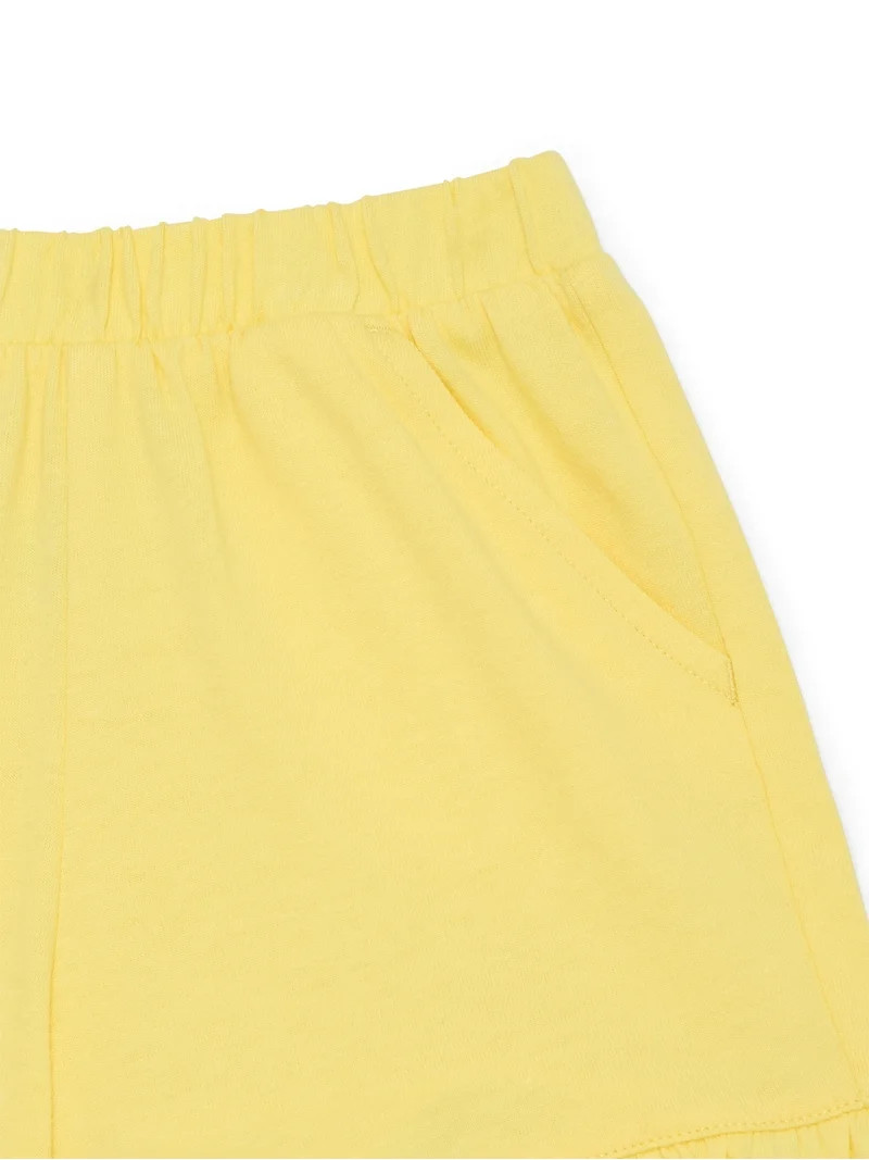 Wonder Nation Toddler Girls Ruffle Hem Shorts, Sizes 18M-5T | Walmart (US)