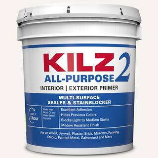 KILZ ALL PURPOSE 2 Gallon White Interior/Exterior Latex Primer | The Home Depot
