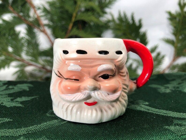 Mini Santa Claus Head Mug Winking Made in JAPAN in 1950’s to 1970’s  In Nice Condition | Etsy (US)