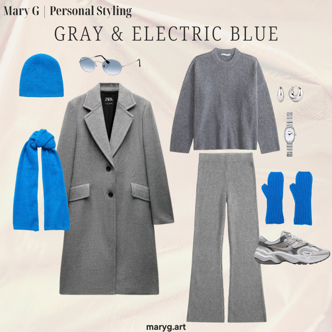 Gray/Electric Blue Cozy Outfit 

 #LTKSeasonal #LTKShoeCrush