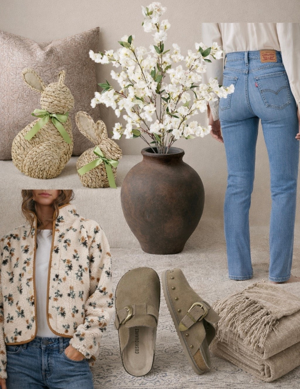 Amazon Spring Edit — Neutral Home Decor & Effortless Everyday Style Finds

Follow @farmtotablecreations on Instagram for more neutral home inspiration 🤍

Fresh spring finds that blend cozy home styling with easy everyday fashion — all from Amazon. Soft neutral textiles, warm earthy tones, and subtle seasonal touches make it simple to refresh your space without overwhelming it. The textured throw, floral stems, and bunny accents bring in that light spring feel, while the classic denim, sherpa jacket, and comfy slides create an effortless outfit you’ll reach for on repeat. Affordable, versatile pieces that work now and transition beautifully into the warmer months.

#amazonfinds #amazonhome #amazonfashion #springdecor #springhome #throwblanket #decorpillows #floralstems #vasedecor #cozyhome #neutraldecor #livingroomdecor #casualstyle #everydayoutfit #jeans #slides #springstyle #ootd #ootn



#LTKSaleAlert #LTKHome #LTKootd