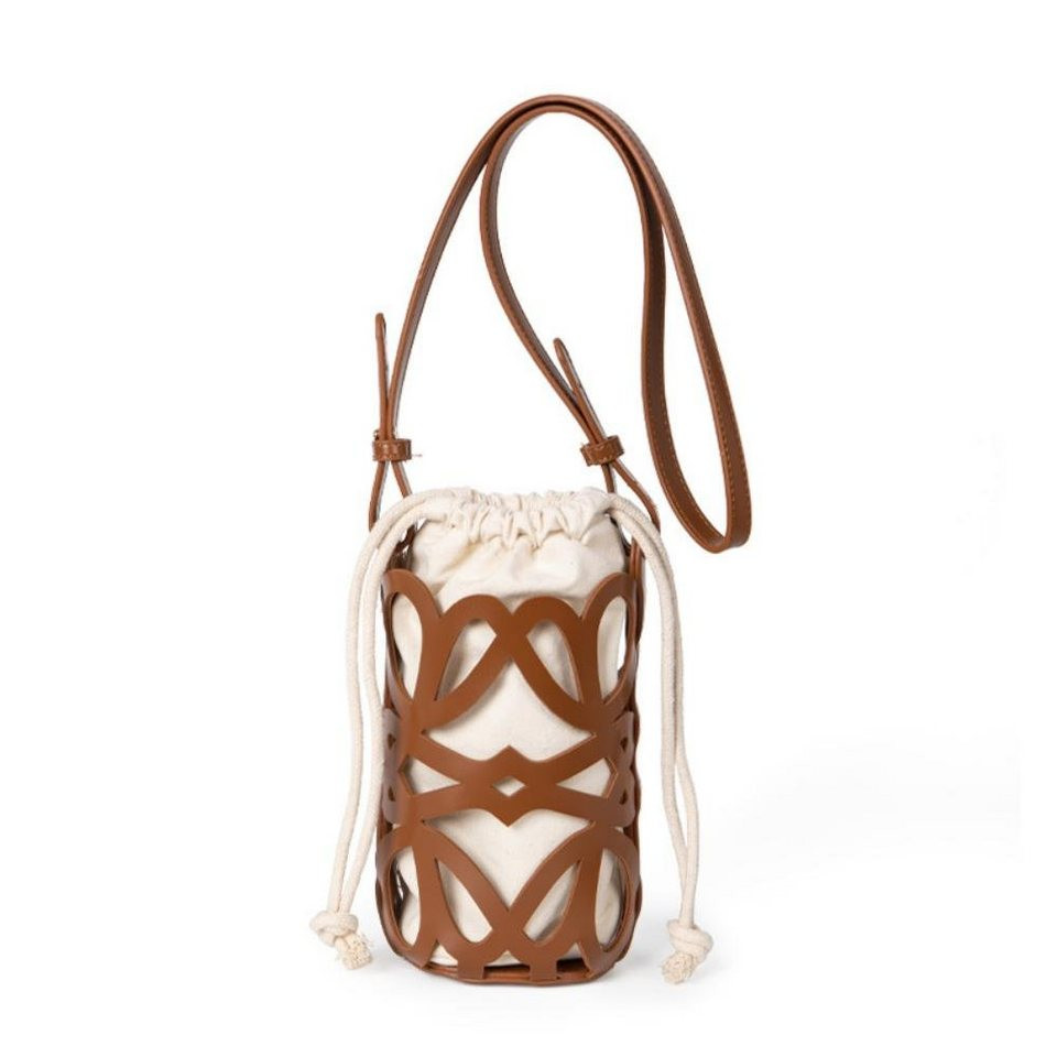 Rouemi Umhängetasche Drawstring Leinwand Zylinder Tasche, Vintage Crossbody Umhängetasche | OTTO (DE)